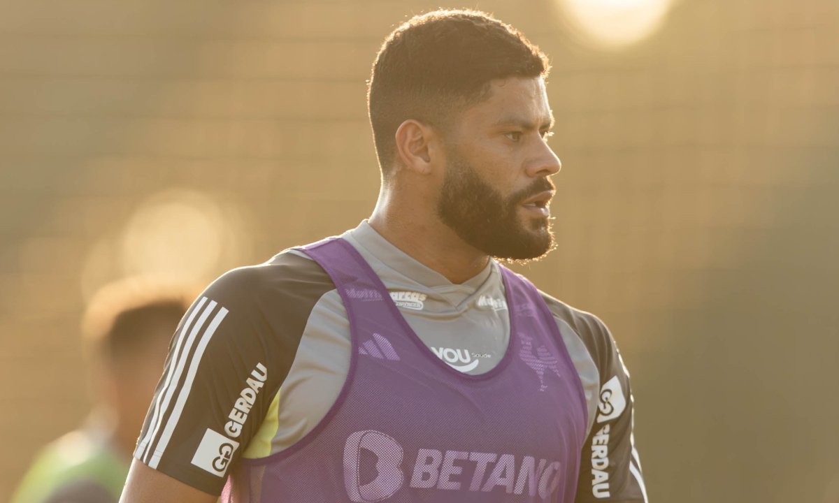 Hulk em treino do Atlético (foto: Pedro Souza/Atlético)