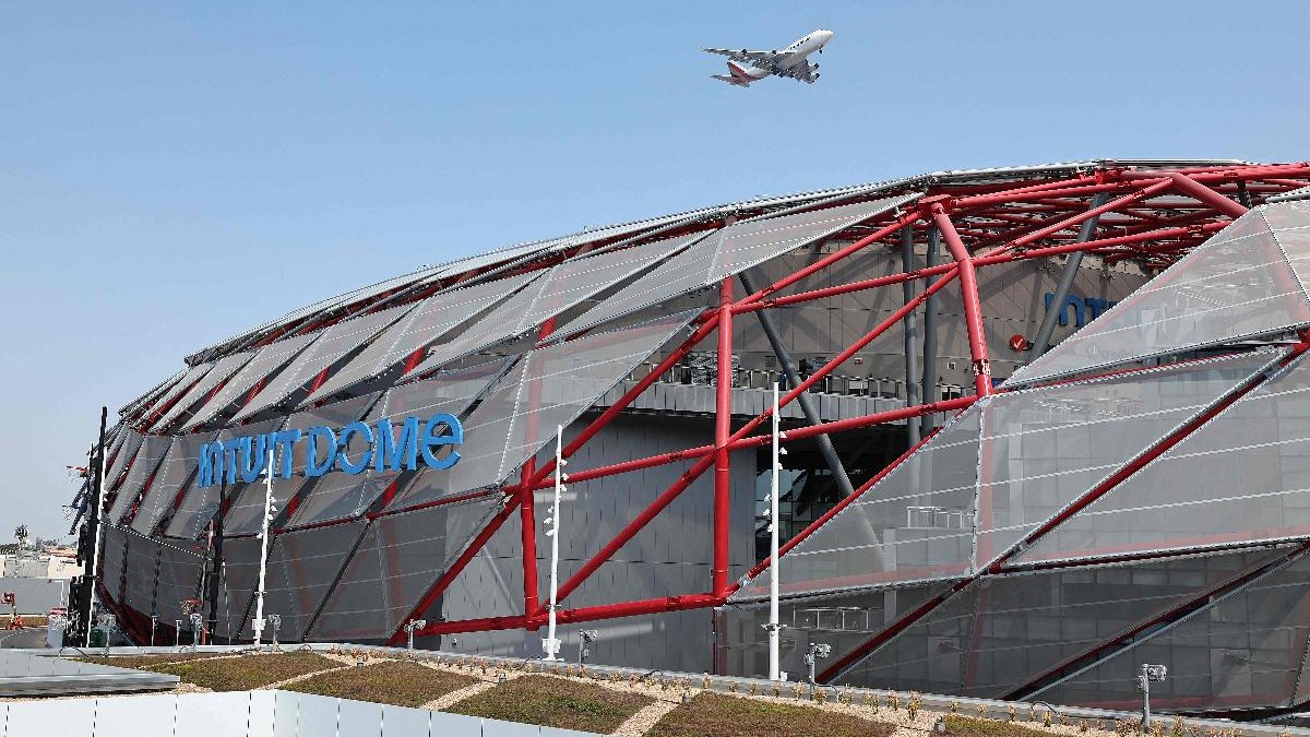 Intuit Dome, novo estádio dos Los Angeles Clippers na NBA (foto: MICHAEL OWENS/AFP)