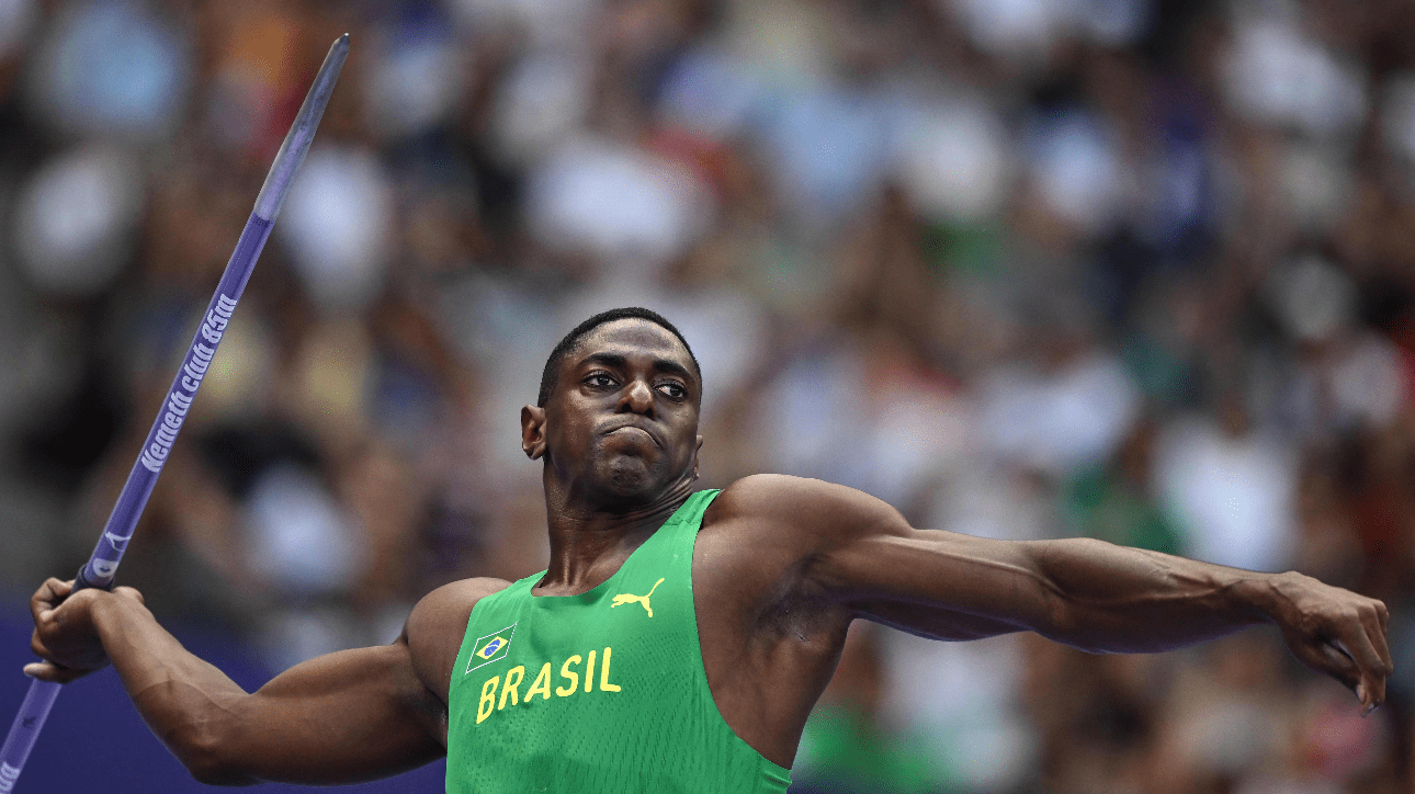 Luiz Maurício da Silva, brasileiro na final do lançamento de dardo em Paris 2024 - (foto: Ben Stansall/AFP)