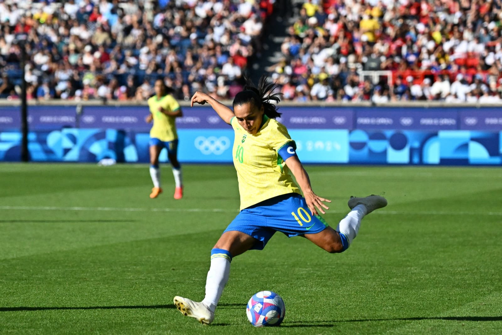 Marta em ação na final entre Brasil e EUA (foto: Leandro Couri/EM/D.A Press)