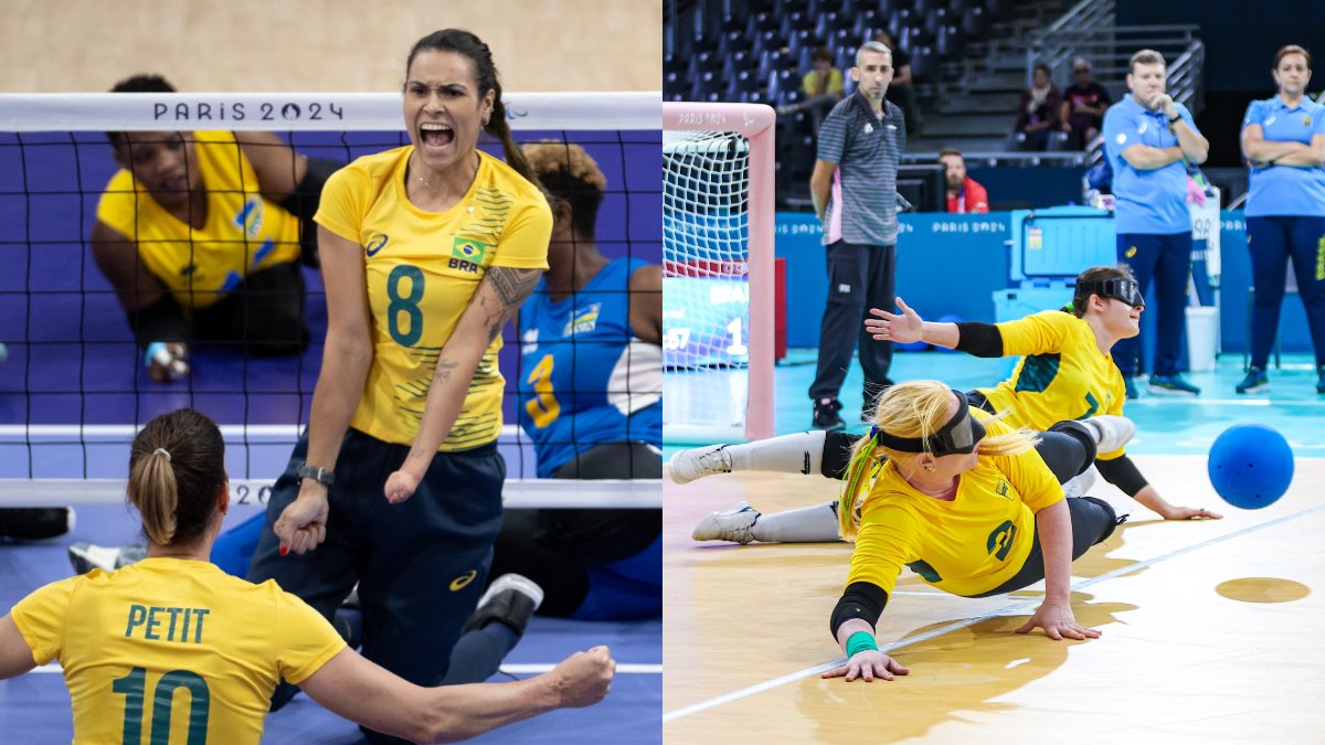 Brasil venceu no vôlei sentado e empatou no goalball em Paris 2024 (foto: Douglas Magno/CPB)