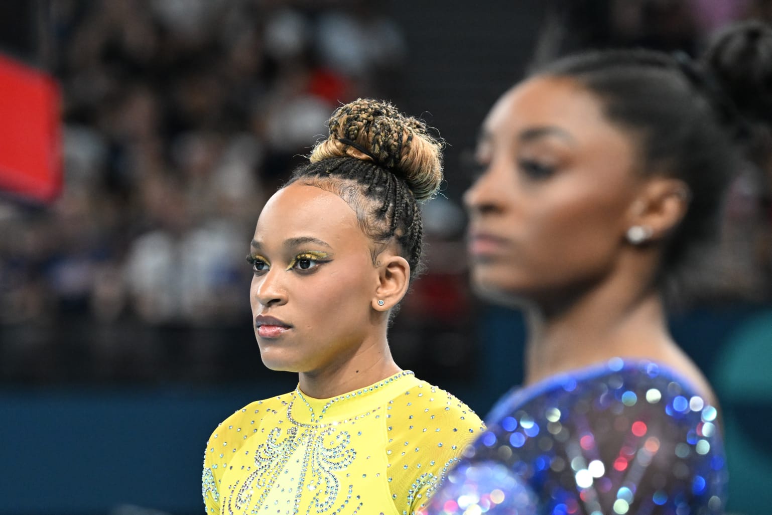 Rebeca Andrade e Simone Biles - (foto: Leandro Couri/EM/D.A Press)