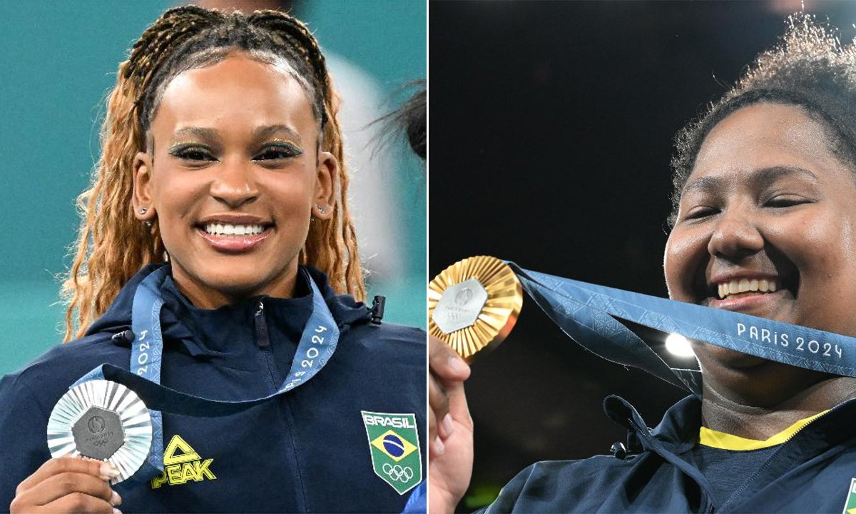Rebeca Andrade (ginástica) e Beatriz Souza (judô) ganharam medalhas para o Brasil em Paris 2024 (foto: Leandro Couri/EM/D.A Press)