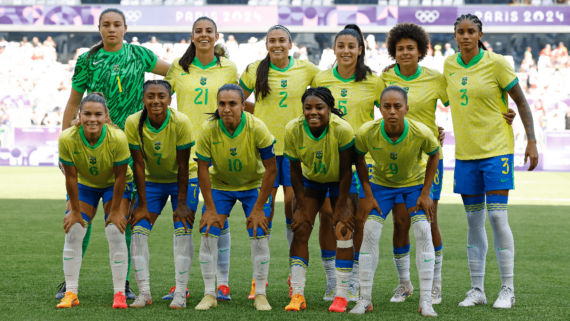 Jogadoras da Seleção Brasileira Feminina de Futebol na Olimpíada de Paris 2024 (foto: Rafael Ribeiro/CBF)