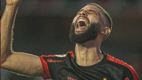 Wagner Leonardo comemora o gol do triunfo do Vitória sobre o Cuiabá pelo Brasileirão (foto: Reprodução/Vitória )