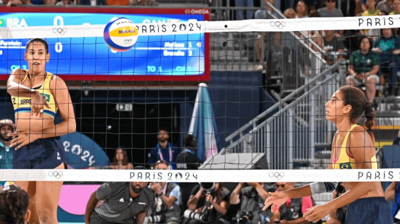Duda e Ana Patrícia, brasileiras do vôlei de praia em Paris 2024 (foto: Leandro Couri/EM/D.A Press)