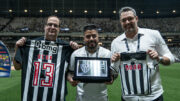 Diogo Kotscho, Thiago Scap e Léo Barbosa na Arena MRV (foto: Pedro Souza/Atlético)