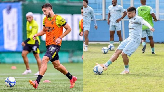 Jogadores em treinos (foto: Divulgação / @photompanda (América)  - Márcio Melo/Paysandu)