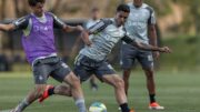 Jogadores do Atlético em treino preparatório para o jogo contra o Bahia (foto: Pedro Souza/Atlético)