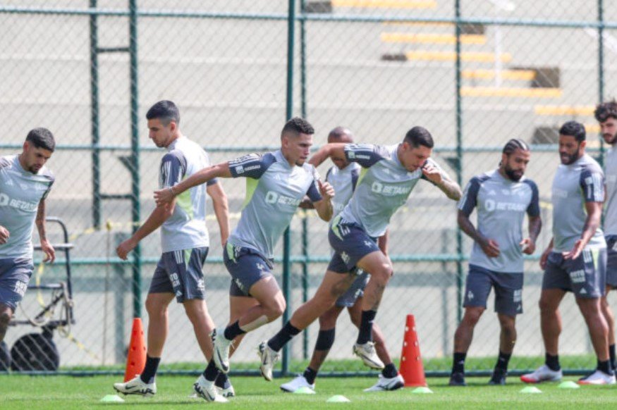 Jogadores do Atlético (foto: Paulo Henrique França / Atlético)