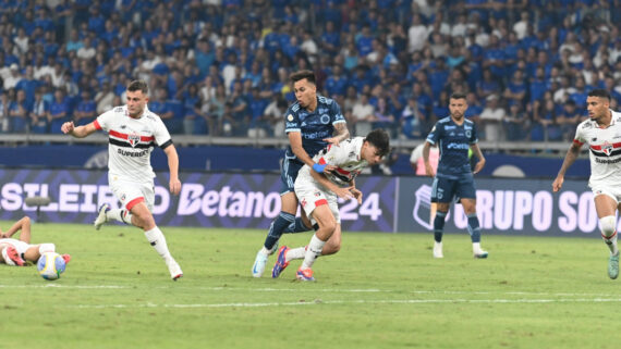 Cruzeiro perdeu para o São Paulo (foto: Leandro Couri/EM/D.A.Press)