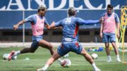 Jogadores em preparação para duelo contra o São Paulo (foto: Gustavo Aleixo/Cruzeiro)