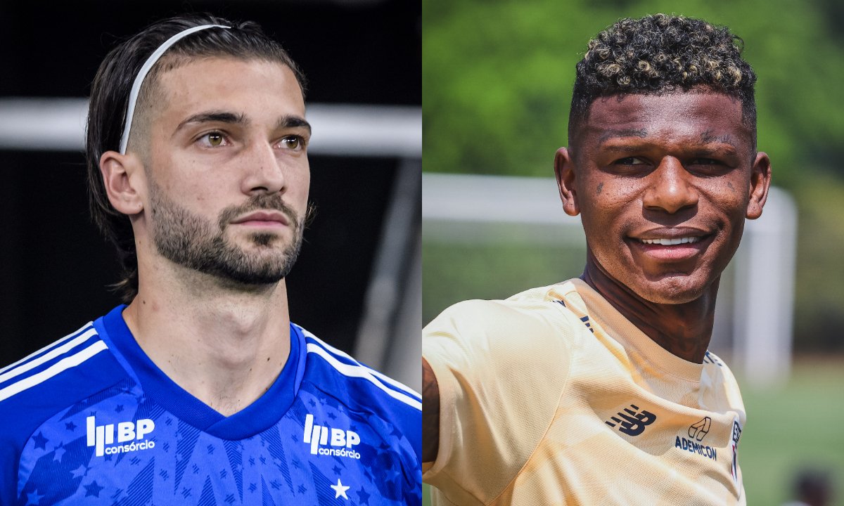 Lautaro Díaz (à esquerda) e Arboleda (à direita) (foto: Montagem de Gustavo Aleixo/Cruzeiro e Erico Leonan/São Paulo)
