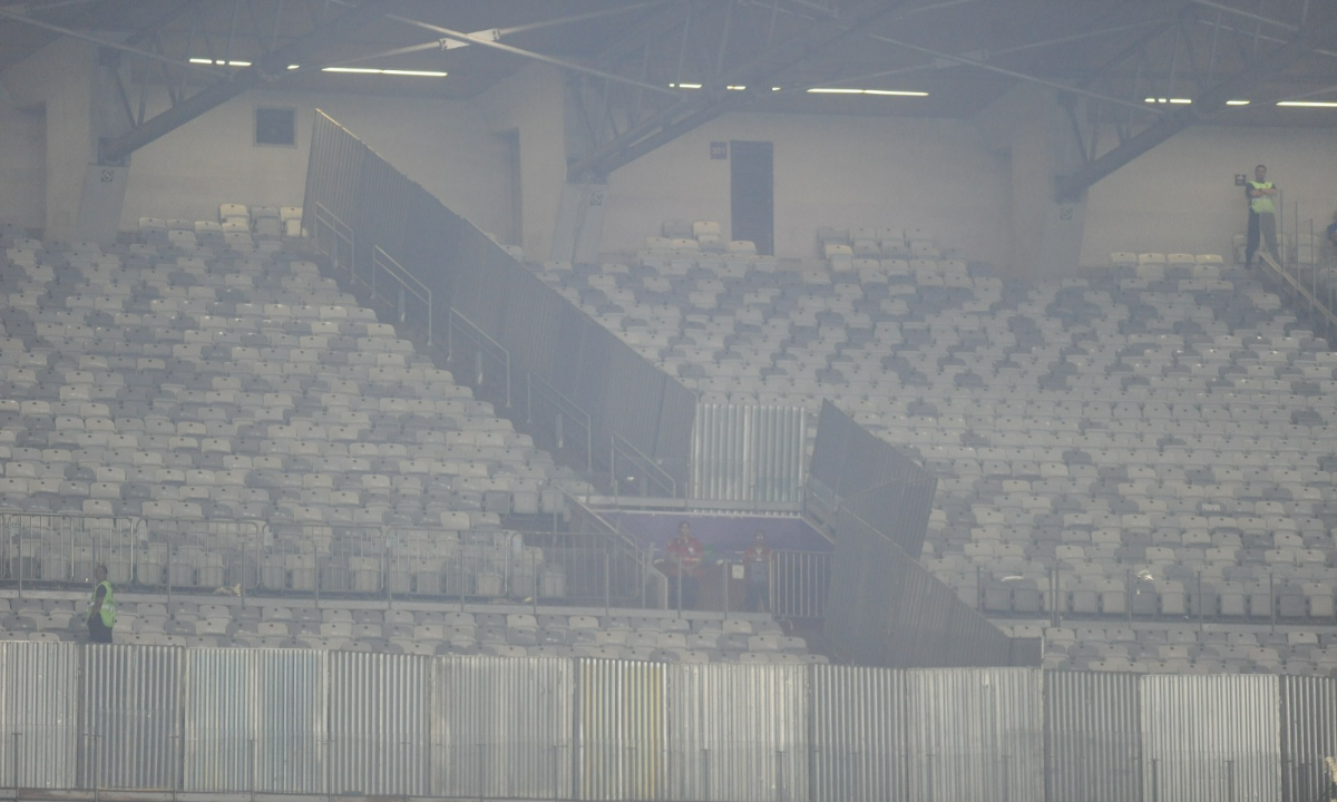 Espaço destinado para torcida visitante