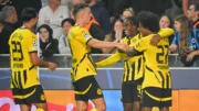 Borussia Dortmund venceu o Brugge por 3 a 0 (foto: NICOLAS TUCAT/AFP)