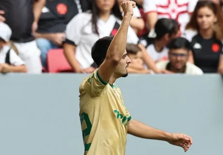 Flaco López fez o gol do Palmeiras contra o Vasco (foto: Cesar Greco/Palmeiras)