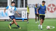 Jogadores em treino (foto: Divulgação / @lucasuebel | Grêmio FBPA - Gilvan de Souza /CRF)