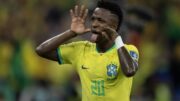 Vini Jr comemorando gol pela Seleção Brasileira (foto: Lucas Figueiredo/CBF)