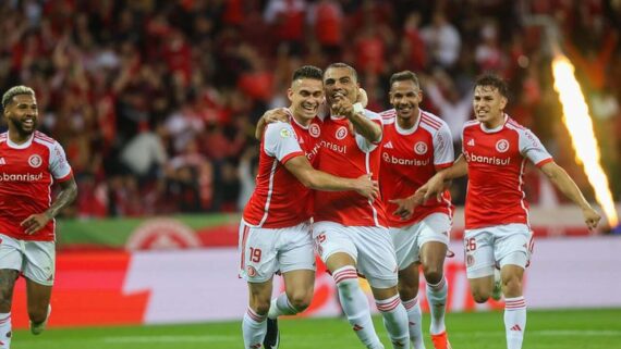 Jogadores do Internacional comemorando (foto: Ricardo Duarte / Internacional)