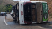 Acidente com ônibus do Coritiba Crocodiles deixou mortos (foto: Reprodução)