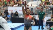 Rebeca Andrade na disputa pelo Campeonato Brasileiro de Ginástica (foto: Gilvan de Souza/CRF)