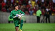 Aguerre durante jogo contra o Flamengo (foto: Mauro PIMENTEL / AFP)