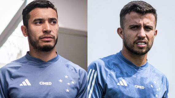 William e Matheus Henrique em treino do Cruzeiro (foto: Gustavo Aleixo/Cruzeiro)