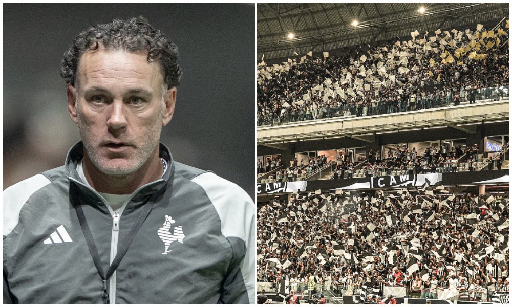 Milito em jogo do Atlético na Arena MRV (foto: Pedro Souza/Atlético)