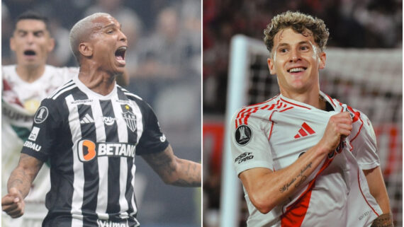 Atlético e River Plate medirão forças na semifinal da Libertadores (foto: Montagem com imagens de Alexandre Guzanshe/EM/D.A Press e Divulgação/River Plate)