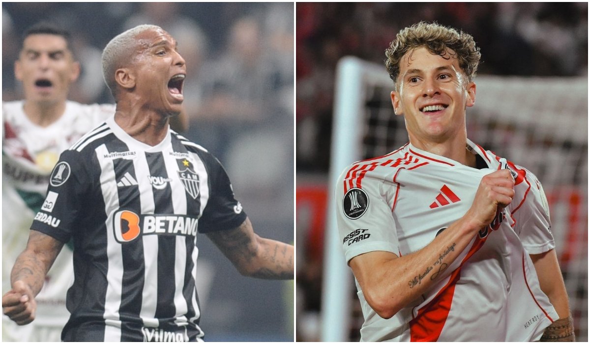 Atlético e River Plate medirão forças na semifinal da Libertadores (foto: Montagem com imagens de Alexandre Guzanshe/EM/D.A Press e Divulgação/River Plate)