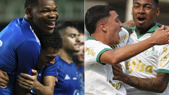 Cruzeiro e Palmeiras são os finalistas do Campeonato Brasileiro Sub-20 (foto: Gustavo Martins / Cruzeiro - Fabio Menotti/Palmeiras)