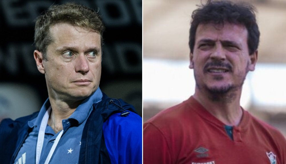 Fernando Seabra e Fernando (foto: Gustavo Aleixo / Cruzeiro e Divulgação / Fluminense)