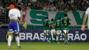 Jogadores da equipe sub-20 do Palmeiras comemorando gol sobre Cruzeiro na final do Campeonato Brasileiro (foto: Rafael Ribeiro/CBF)