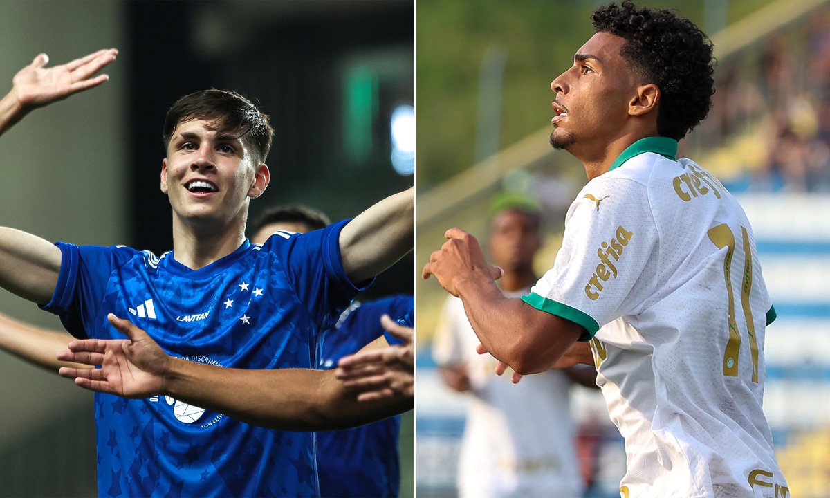Cruzeiro e Palmeiras estão na final do Brasileiro Sub-20 (foto: Gustavo Martins/Cruzeiro e Fabio Menotti/Palmeiras)