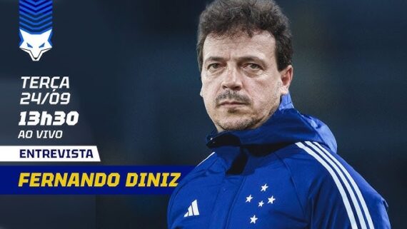 Apresentação de Fernando Diniz no Cruzeiro (foto: Reprodução/Cruzeiro)