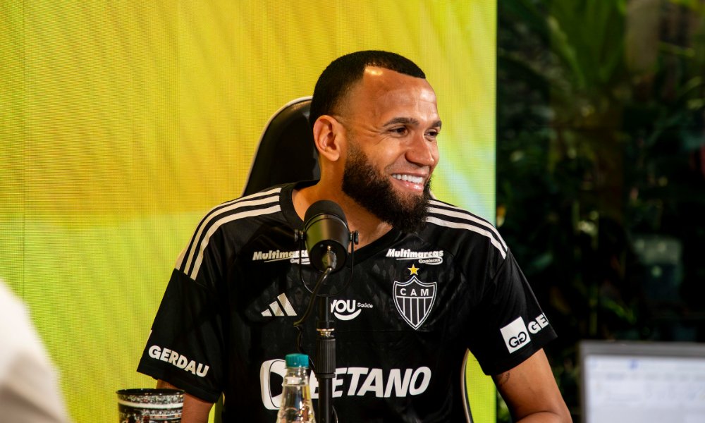 Everson durante participação no GaloCast (foto: Paulo Henrique França / Atlético)