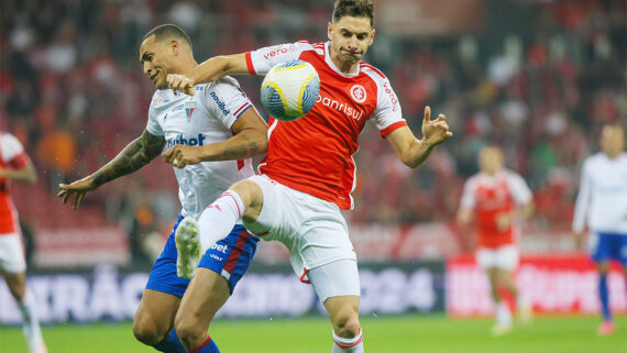 Fortaleza perdeu para o Inter por 2 a 1 (foto: Ricardo Duarte/Internacional)