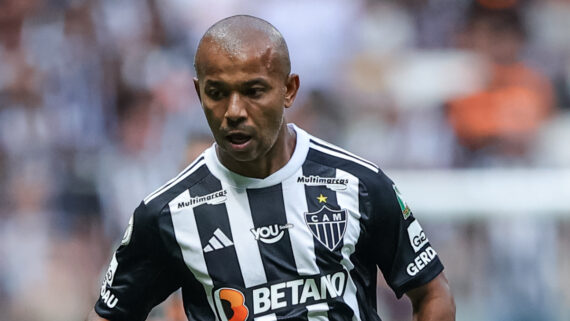 Mariano durante Atlético x Bragantino na Arena MRV (foto: Pedro Souza/Atlético)