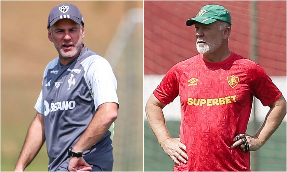 Milito e Mano podem alterar escalações de Atlético e Fluminense (foto: Paulo Henrique França / Atlético e LUCAS MERÇON / FLUMINENSE F.C.)