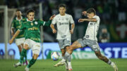 Lance de jogo entre Palmeiras e Atlético no Brasileiro (foto: Pedro Souza/Atlético)