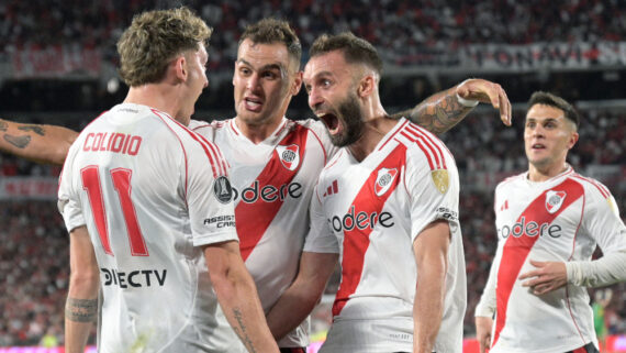 River Plate eliminou o Colo-Colo nas quartas de final da Libertadores (foto: JUAN MABROMATA / AFP)