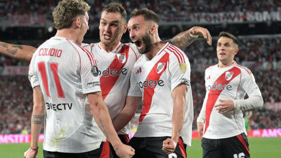 River Plate eliminou o Colo-Colo nas quartas de final da Libertadores (foto: JUAN MABROMATA / AFP)