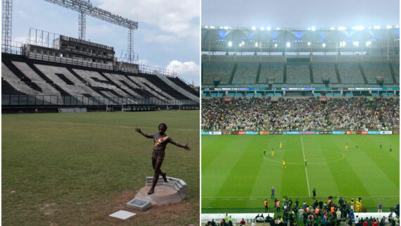 São Januário e Maracanã, estádios tradicionais no Rio de Janeiro (foto: Montagem com imagens de Mauro Pimentel/AFP e Pablo Porciuncula/AFP)