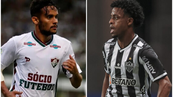 Scarpa e Keno reencontram Fluminense e Atlético, respectivamente (foto: Nelson Perez/Fluminense e Pedro Souza/Atlético)