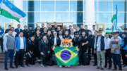 Seleção Brasileira Masculina de Futsal em Bukhara, no Uzbequistão, para jogar a Copa do Mundo de Futsal (foto: Leto Ribas/CBF)