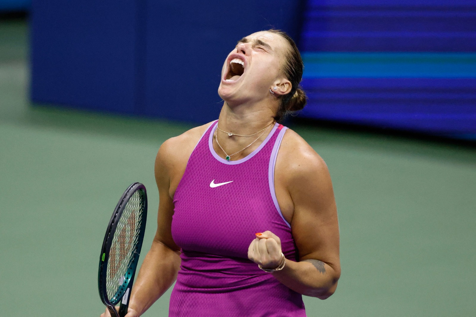 Sabalenka vibra - (foto: Timothy A. Clary/AFP)