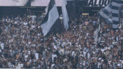 Torcedores do Atlético na Arena MRV durante vitória sobre o Bragantino (foto: Gladyston Rodrigues/EM/D.A Press)