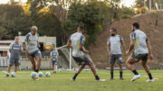 Jogadores do Atlético em treino na Cidade do Galo (foto: Pedro Souza/Atlético)