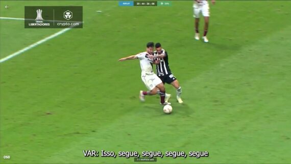 VAR de Atlético x Fluminense (foto: Reprodução/Conmebol)