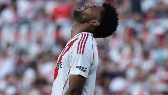 Miguel Borja River Plate (foto: ALEJANDRO PAGNI/AFP)